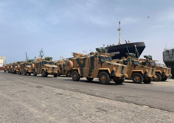 Véhicules militaires Kirpi de la compagnie turque BMC livré au Gouvernement d’union nationale (GNA). Le 17 mai 2019, à Tripoli.