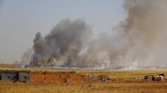 Rojava : L’État turc incendie les champs agricoles