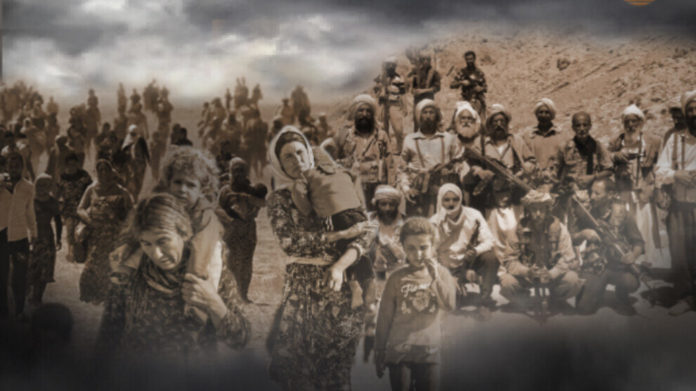 L'équipe de l'ONU chargée d'enquêter sur les atrocités commises en Irak a établi des preuves convaincantes que les djihadistes de l'État islamique ont commis un génocide « contre les Yézidis en tant que groupe religieux » avec l'intention « de détruire les Yézidis physiquement et biologiquement