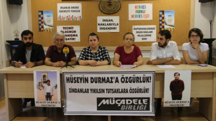 Bien qu’il souffre d’un cancer, Hüseyin Durmaz est privé de traitement dans la prison de Kiriklar en Turquie.
