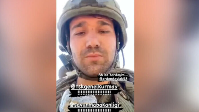 Dans une vidéo, un soldat turc mort récemment au cours des opérations turques au Sud-Kurdistan, accuse ses commandants