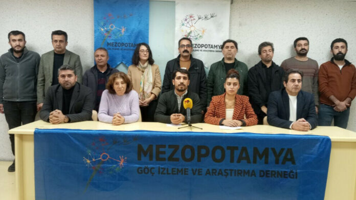 La plateforme d’observation des migrations en Mésopotamie a tenu une conférence de presse à Diyarbakir, évoquant le dépeuplement du Kurdistan