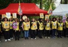 Deuxième jour de manifestation « Liberté pour Öcalan » devant le Conseil de l’Europe